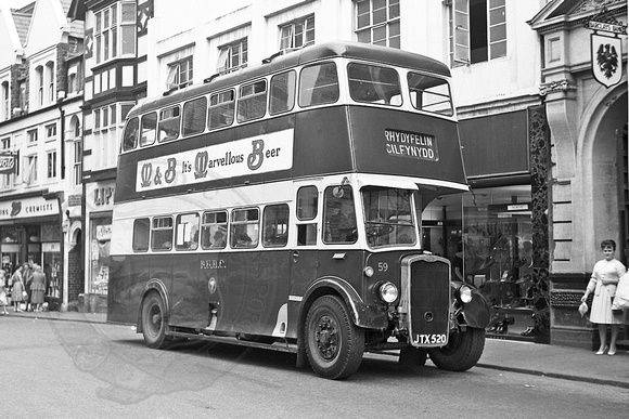 Pontypridd 59 (JTX 520) Pontypridd Taff Street 2-Aug-1963 P J Relf BN003367