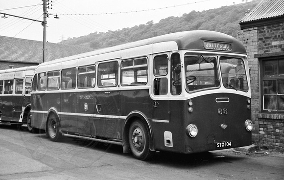 Pontypridd 68 (STX 104) Glyntaff depot 8-Jun-1967 John Kaye (John Boylett) 315-24