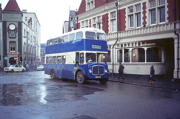 Pontypridd 92 (ETG 388C) Station Square Mar-1973 Geoff Gould W4059