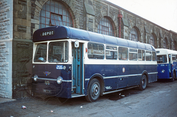 Pontypridd 89 (997 TTX) Glyntaff depot Oct-1973 G Gould W4047