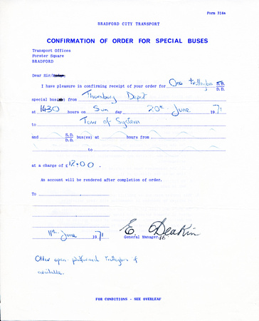 Order confirmation 1971